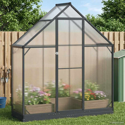 Garten Gewächshaus Mit Tür Anthrazit 183,5 X 123 X 207 Cm