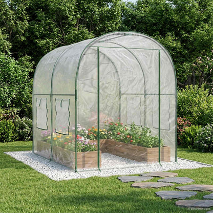 Gewächshaus Mit Rahmen 160 X 200 X 192,5 Cm Pvc Transparent
