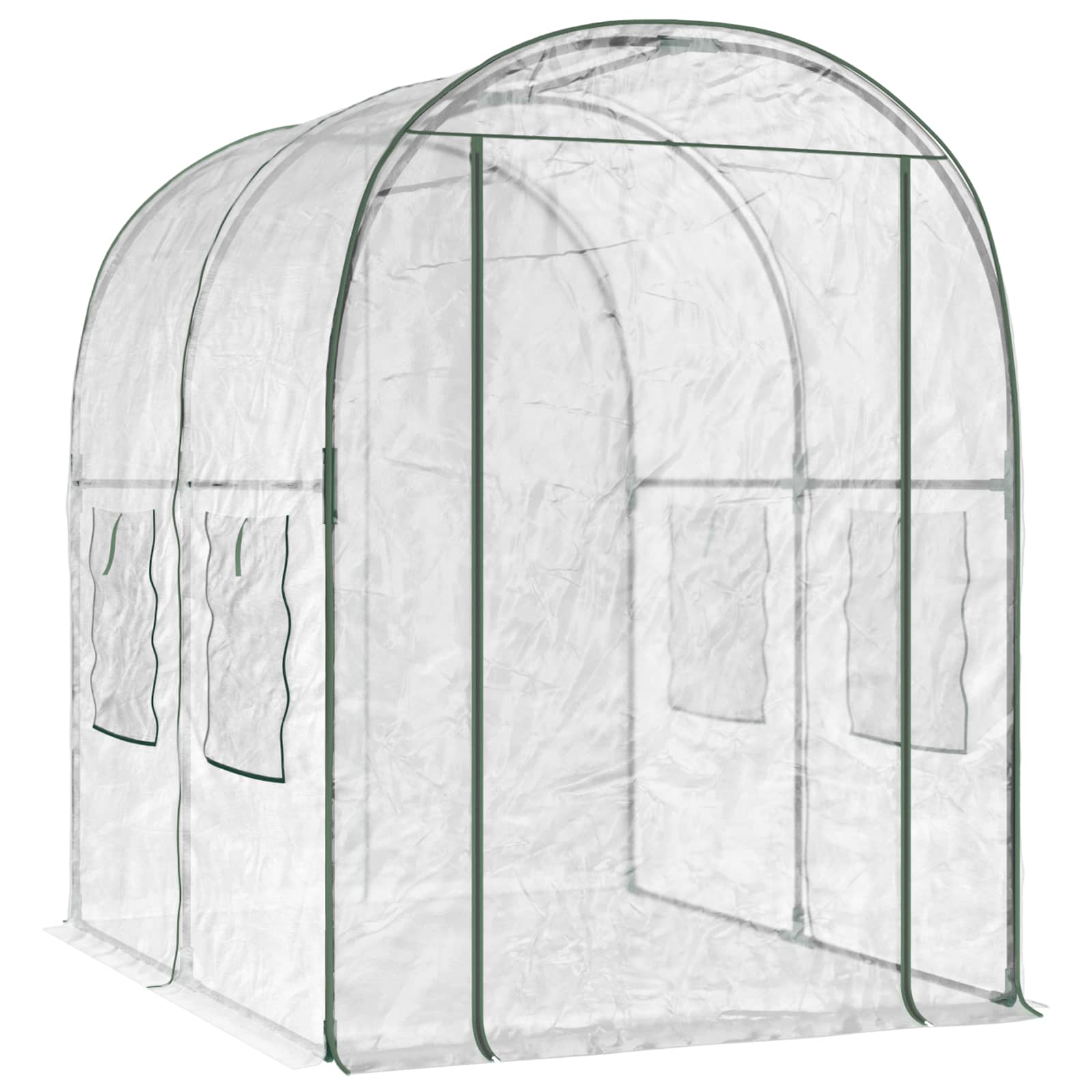 Gewächshaus Mit Rahmen 160 X 200 X 192,5 Cm Pvc Transparent