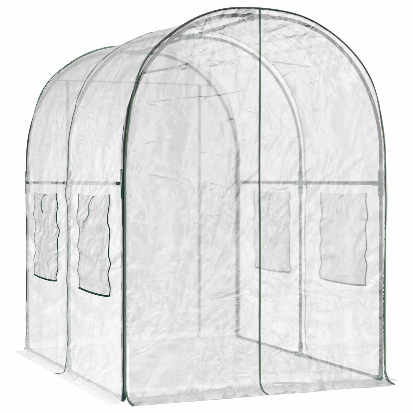 Gewächshaus Mit Rahmen 160 X 200 X 192,5 Cm Pvc Transparent