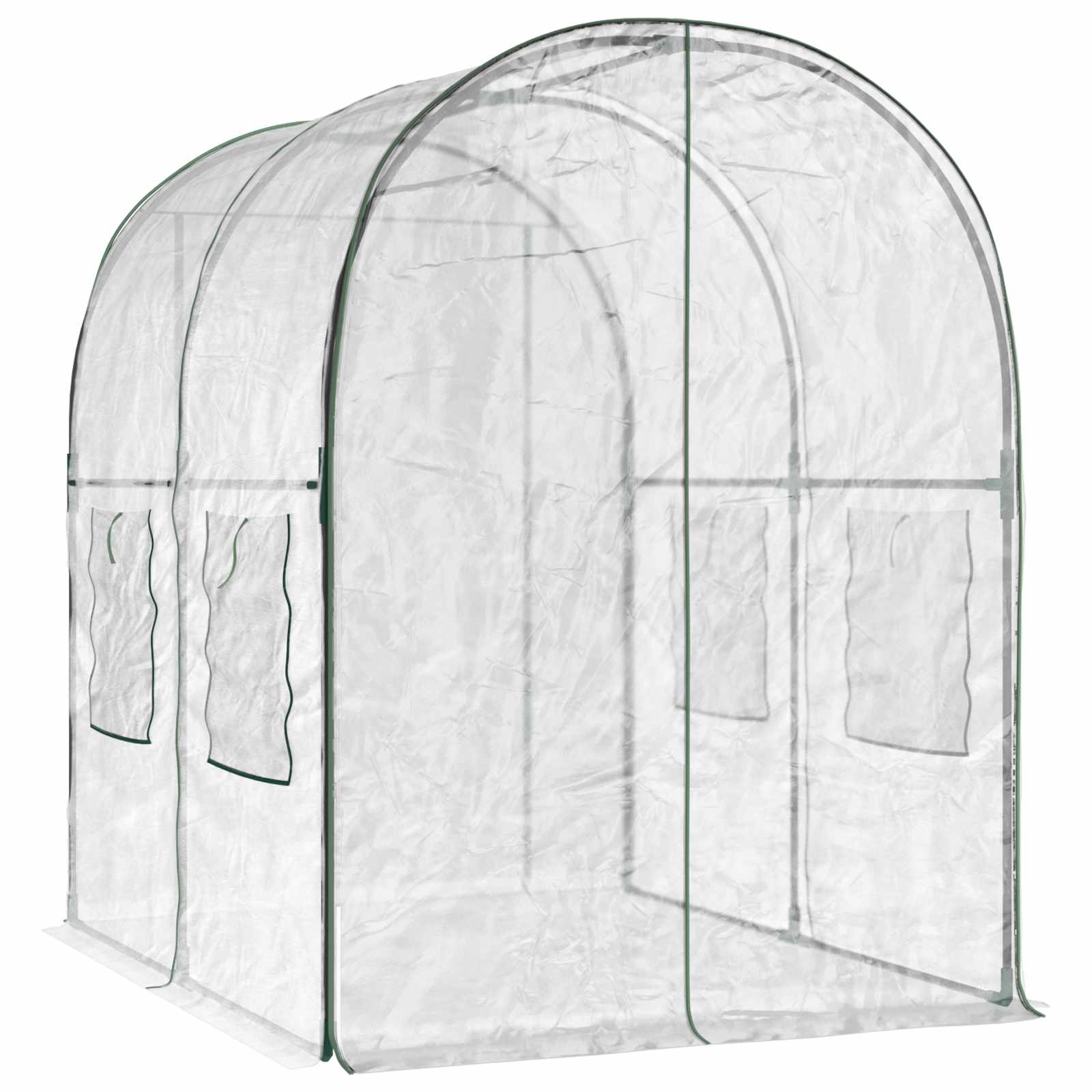 Gewächshaus Mit Rahmen 160 X 200 X 192,5 Cm Pvc Transparent