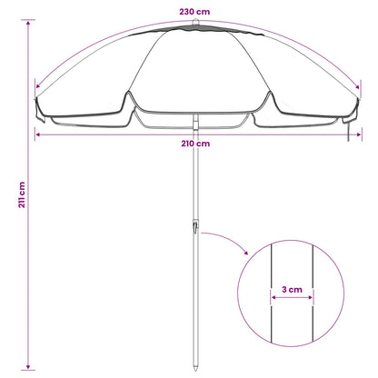 Garten-Sonnenschirm 170T Polyester