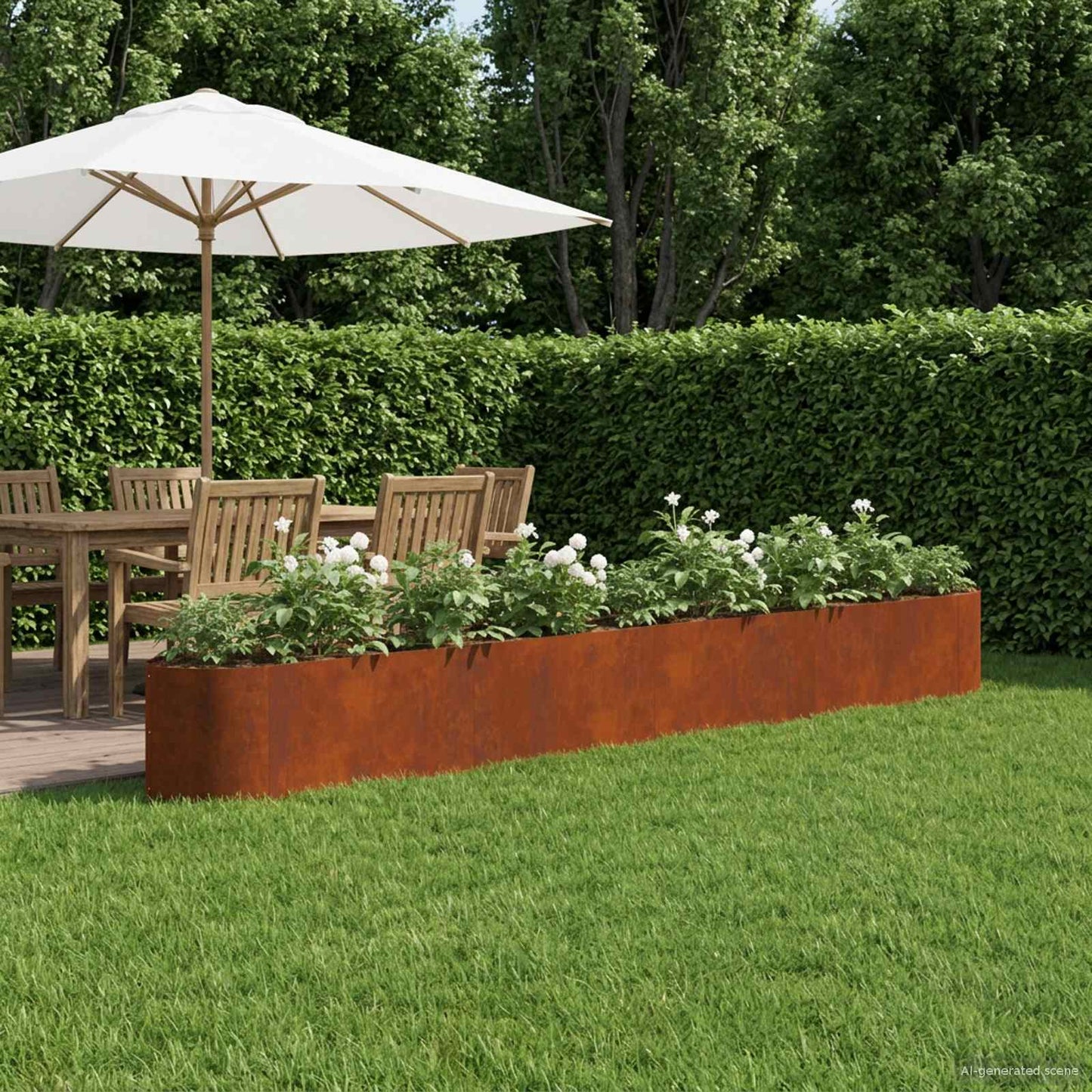 Hochbeet Im Garten 300 X 40 X 40 Cm Stahl
