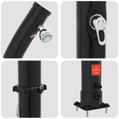 Solar Dusche Mit Duschkopf Pvc, Abs, Zinklegierung Schwarz