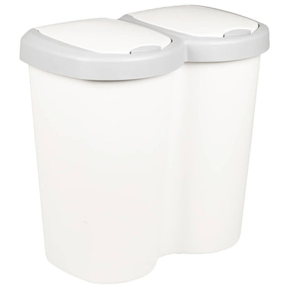 Mülltonne Weiß 49,5 X 30 X 46,5 Cm Pp