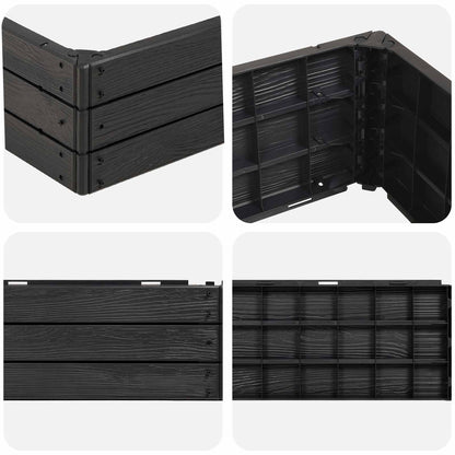 Hochbeet Schwarz 75,5 X 75,5 X 25 Cm Pp