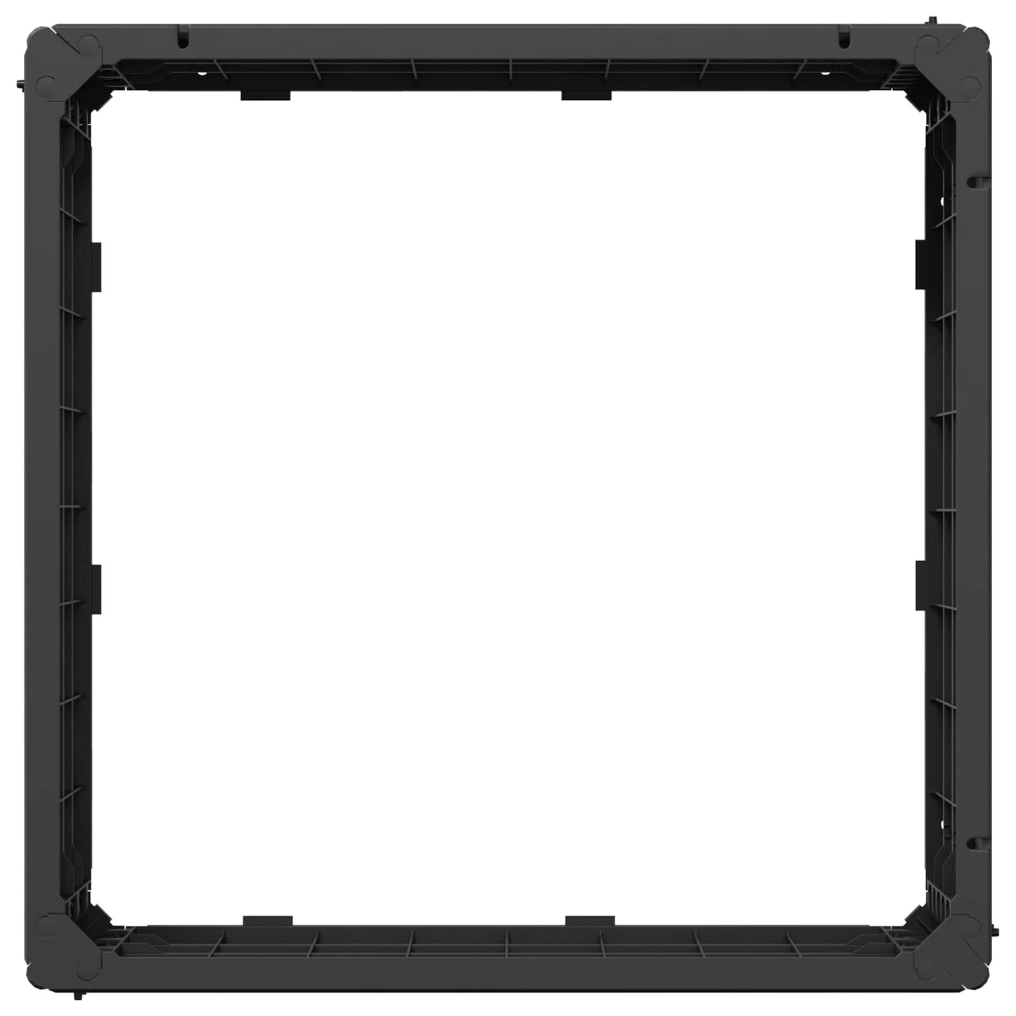 Hochbeet Schwarz 75,5 X 75,5 X 25 Cm Pp