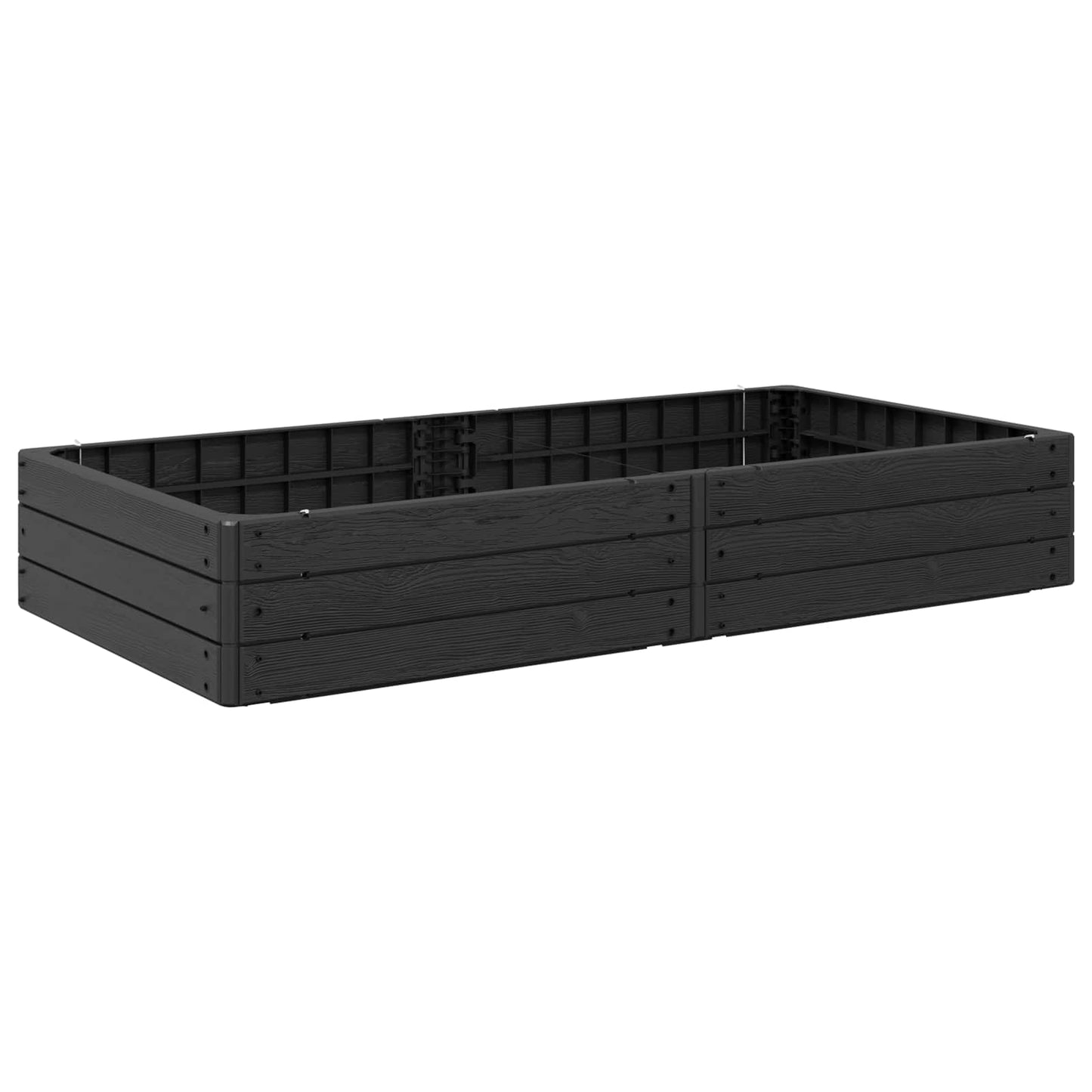 Hochbeet Schwarz 151 X 75,5 X 25 Cm Pp