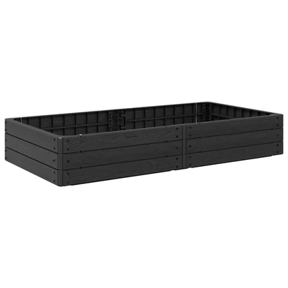 Hochbeet Schwarz 151 X 75,5 X 25 Cm Pp