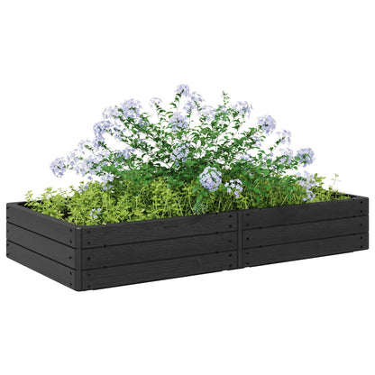 Hochbeet Schwarz 151 X 75,5 X 25 Cm Pp