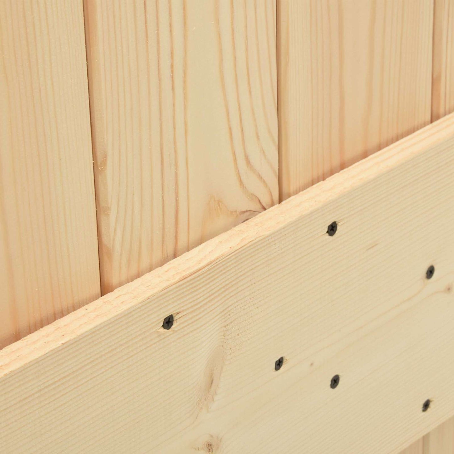 Schiebetür Natürlich Und Weiß 80 X 210 Cm Massivkiefer