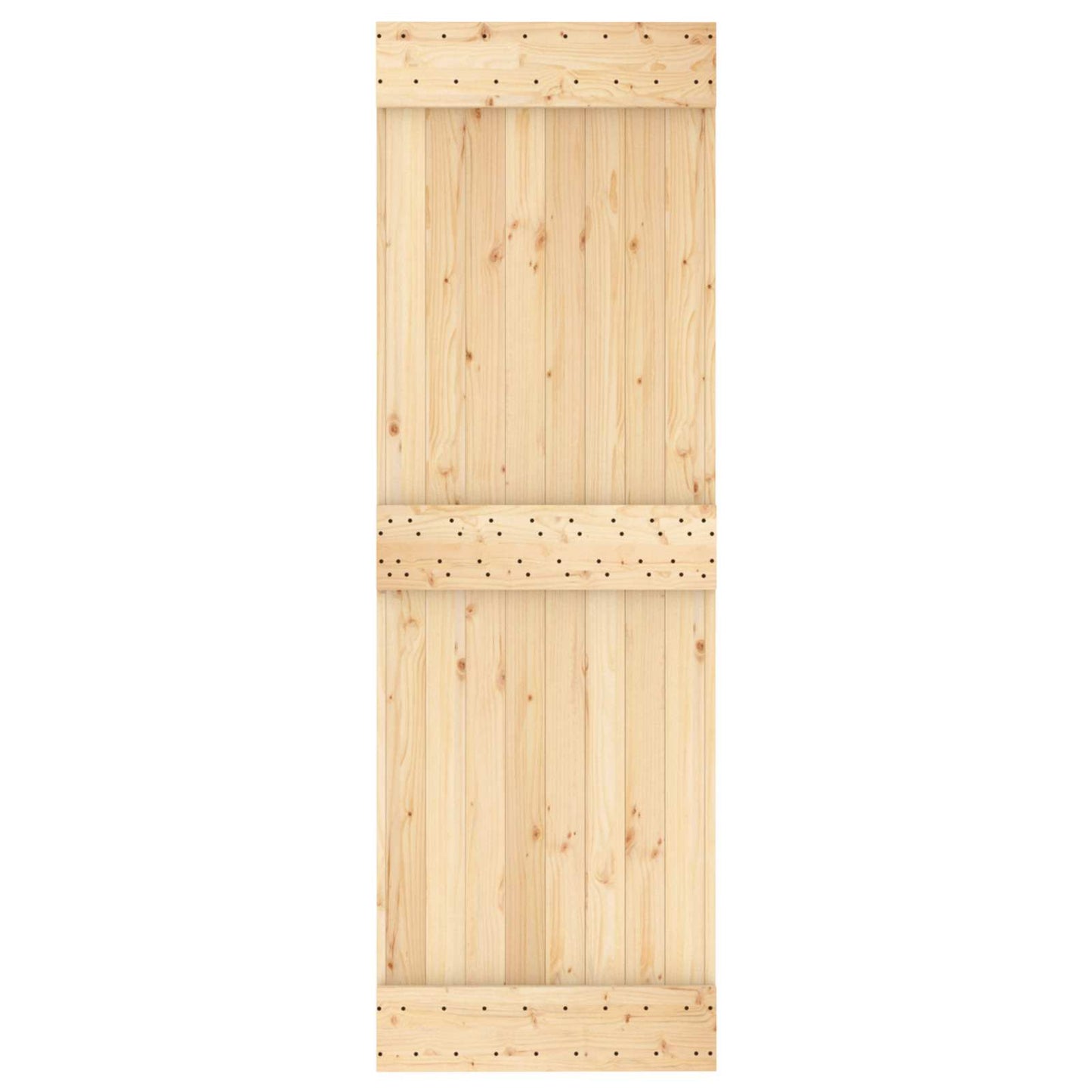 Schiebetür Natürlich Und Schwarz 70 X 210 Cm Massivkiefer