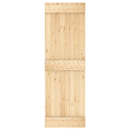 Schiebetür Natürlich Und Weiß 70 X 210 Cm Massivkiefer