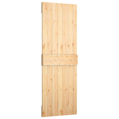 Schiebetür Natürlich Und Weiß 70 X 210 Cm Massivkiefer