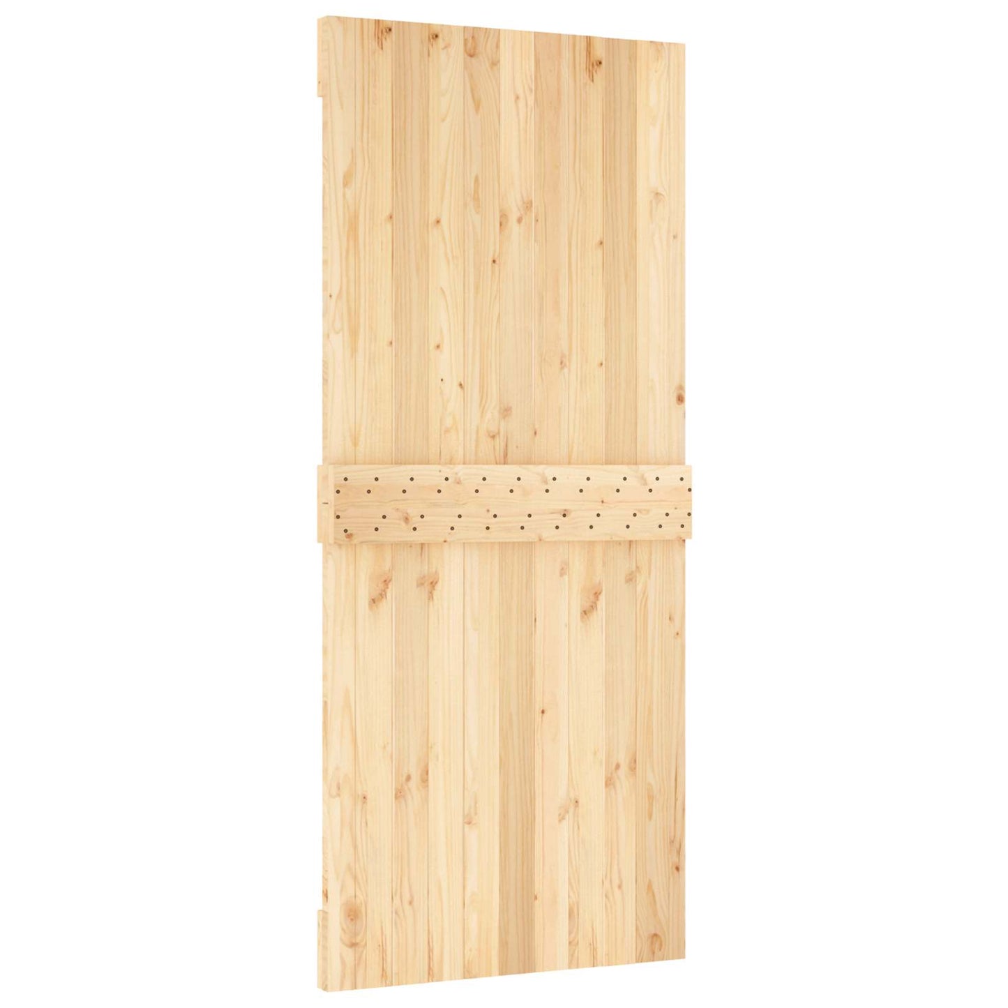 Schiebetür Natürlich Und Weiß 90 X 210 Cm Massivkiefer