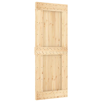 Schiebetür Natürlich Und Weiß 80 X 210 Cm Massivkiefer