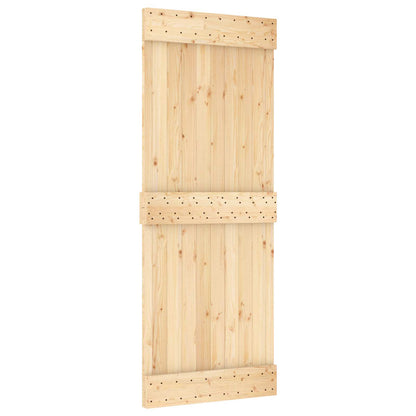 Schiebetür Natürlich Und Weiß 80 X 210 Cm Massivkiefer