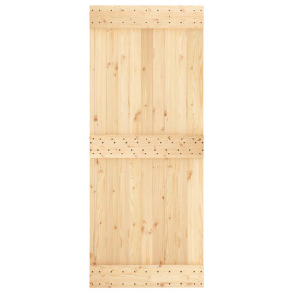 Schiebetür Natürlich Und Weiß 85 X 210 Cm Massivkiefer