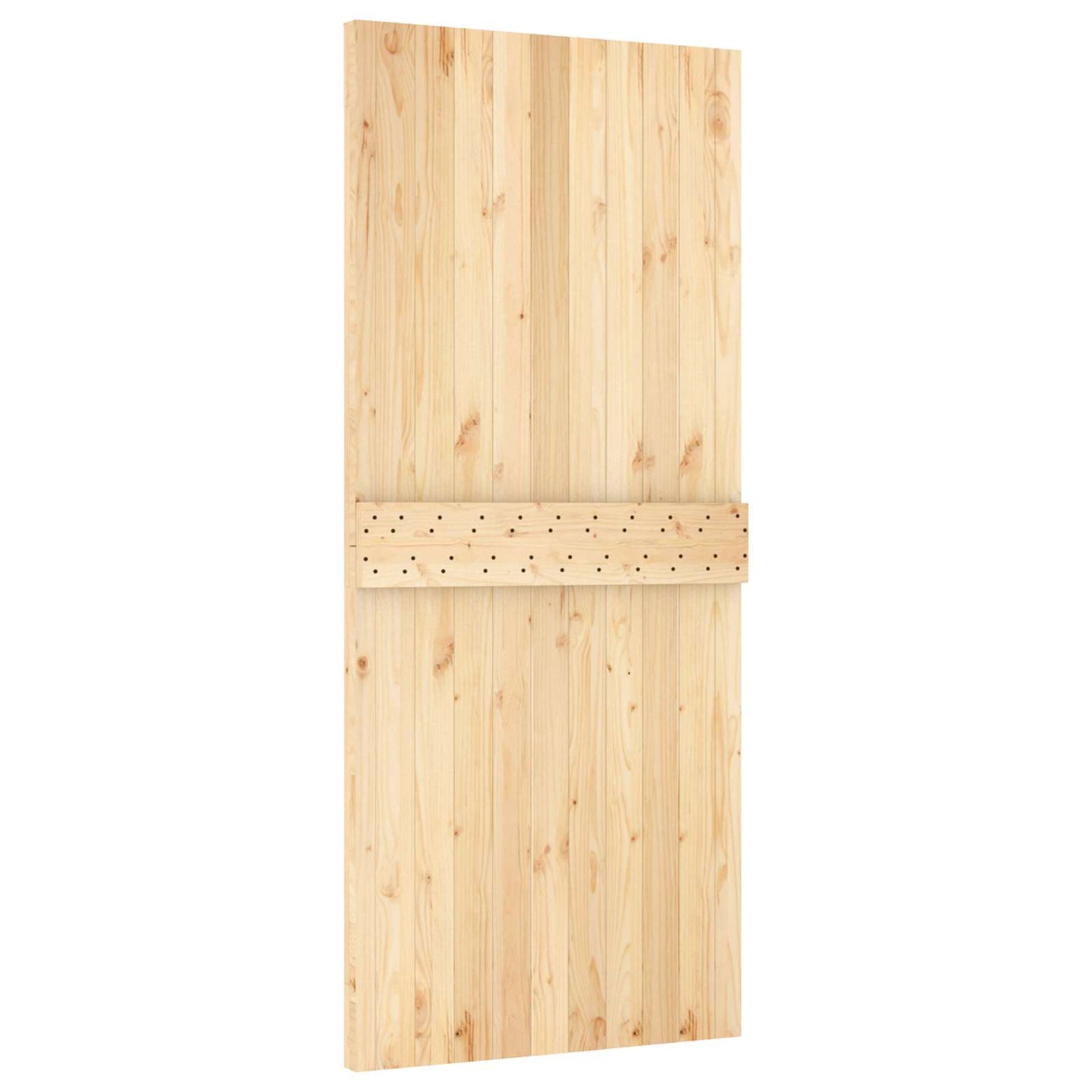 Schiebetür Natürlich Und Weiß 90 X 210 Cm Massivkiefer