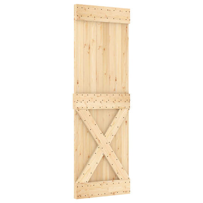 Schiebetür Natürlich Und Weiß 70 X 210 Cm Massivkiefer