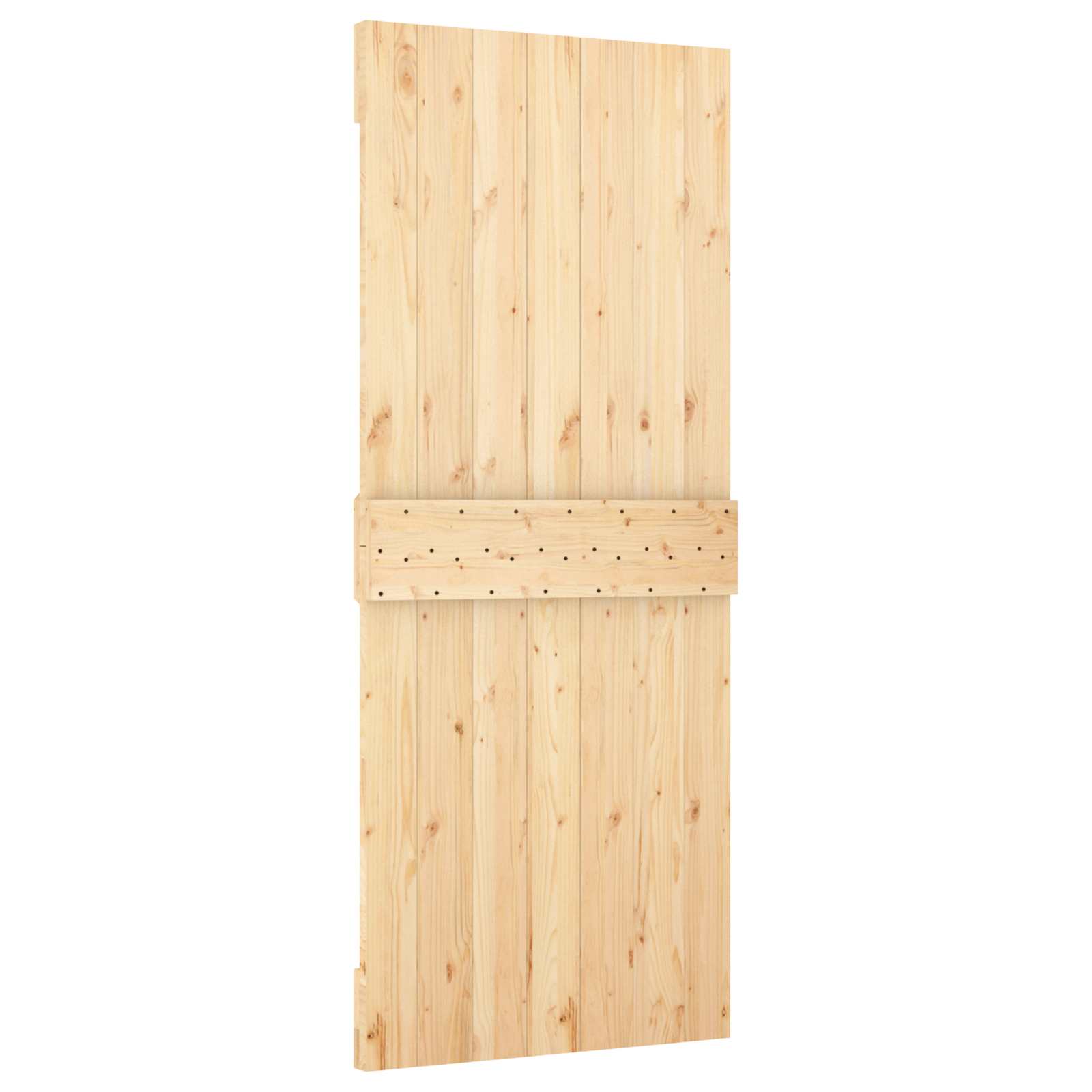 Schiebetür Natürlich Und Weiß 85 X 210 Cm Massivkiefer