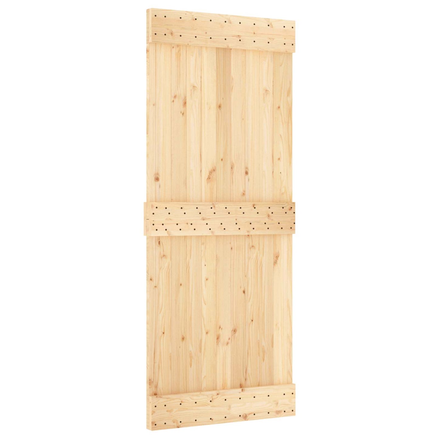 Schiebetür Natürlich Und Weiß 85 X 210 Cm Massivkiefer