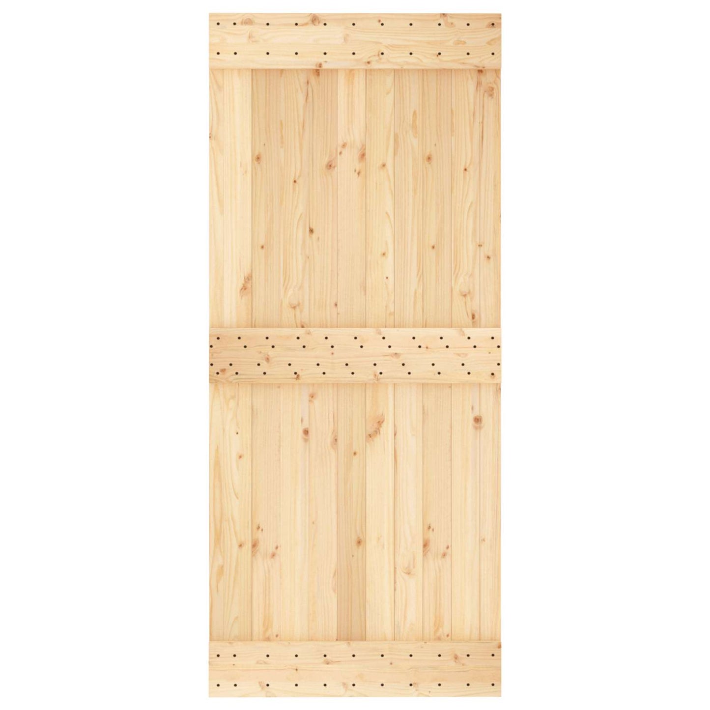 Schiebetür Natürlich Und Weiß 90 X 210 Cm Massivkiefer