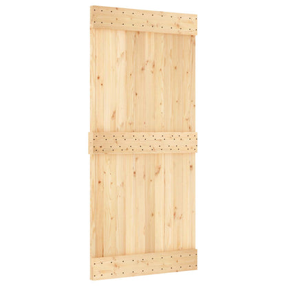 Schiebetür Natürlich Und Weiß 95 X 210 Cm Massivkiefer