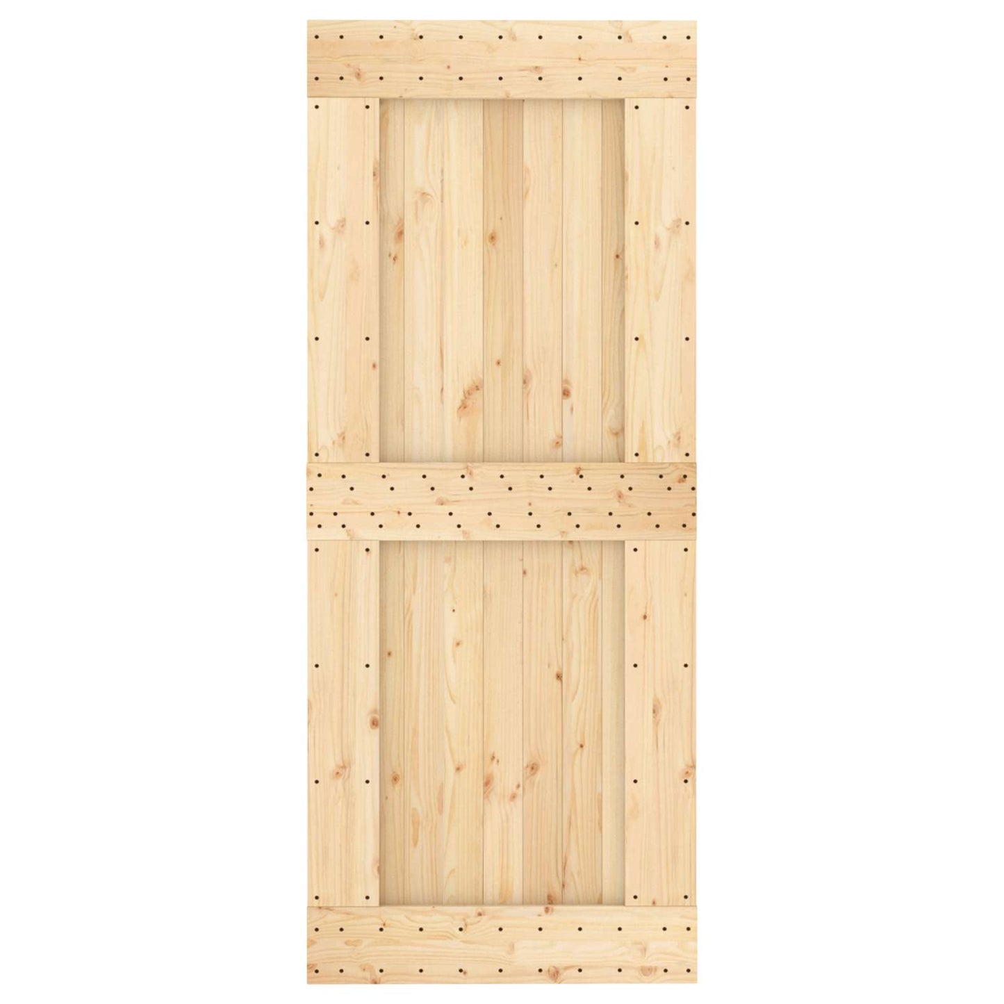 Schiebetür Natürlich Und Weiß 85 X 210 Cm Massivkiefer