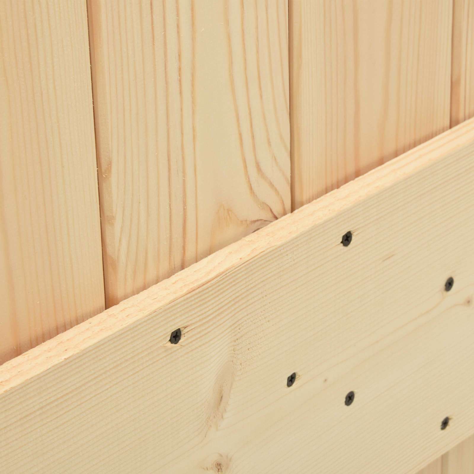 Schiebetür Natürlich Und Weiß 90 X 210 Cm Massivkiefer