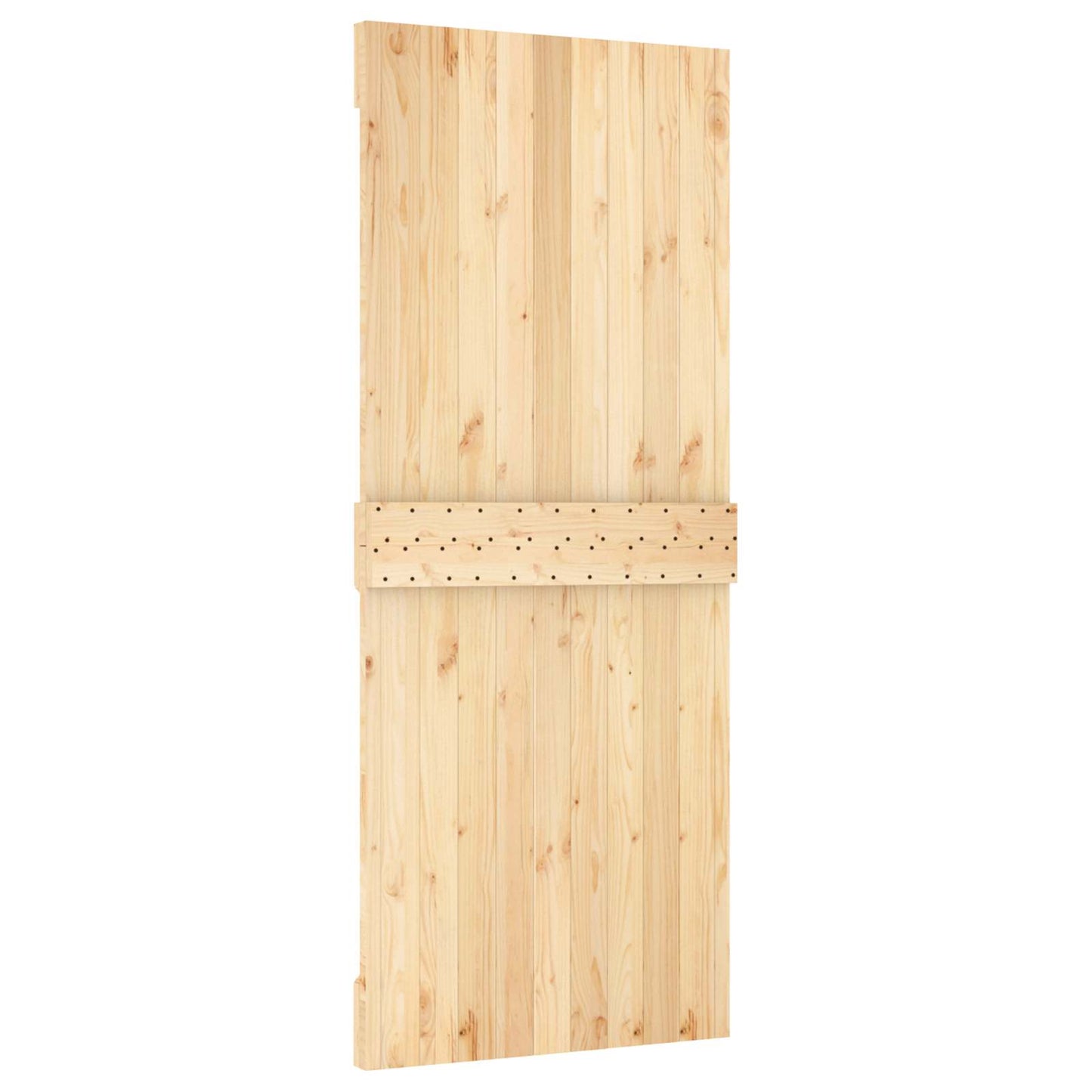 Schiebetür Natürlich Und Weiß 85 X 210 Cm Massivkiefer