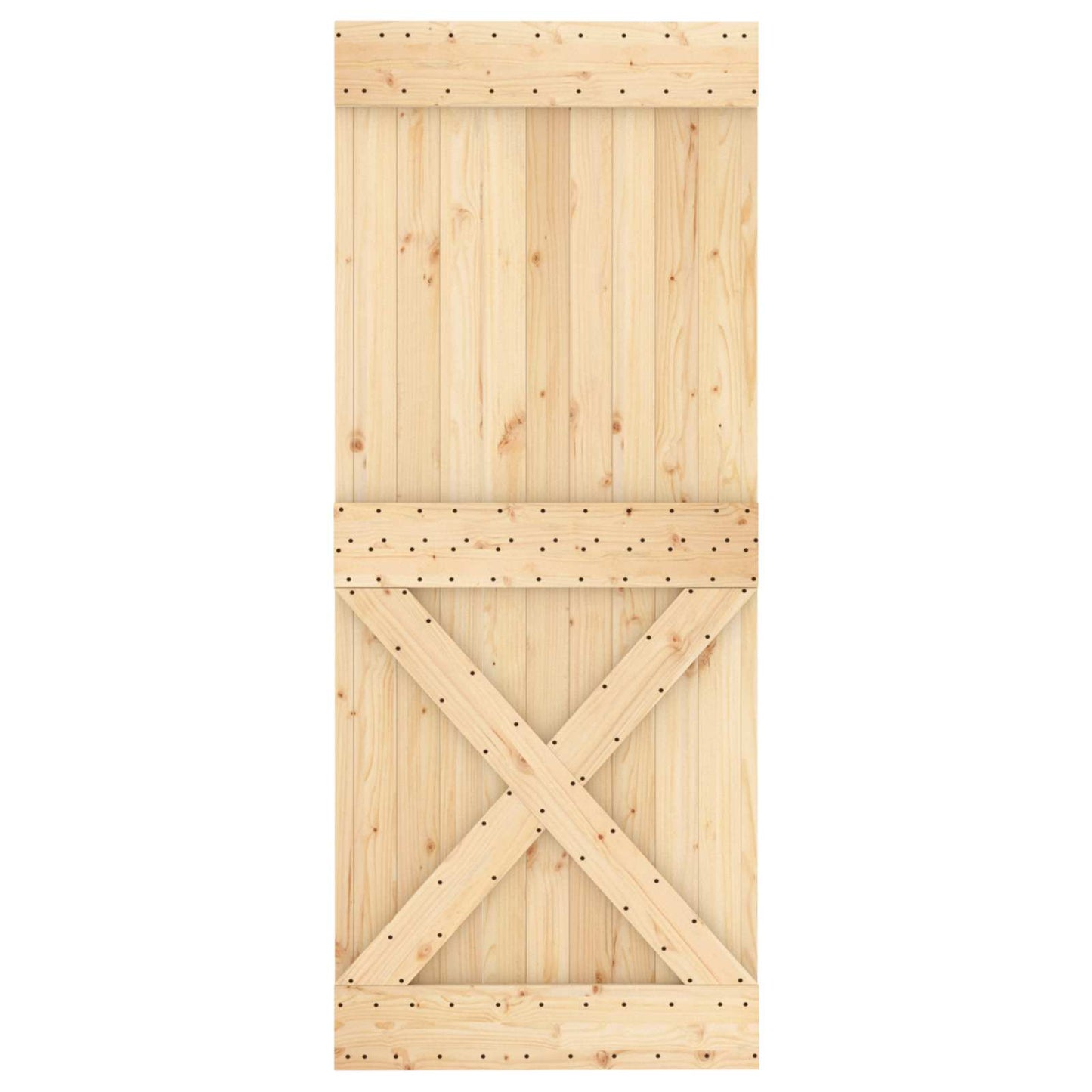 Schiebetür Natürlich Und Weiß 85 X 210 Cm Massivkiefer