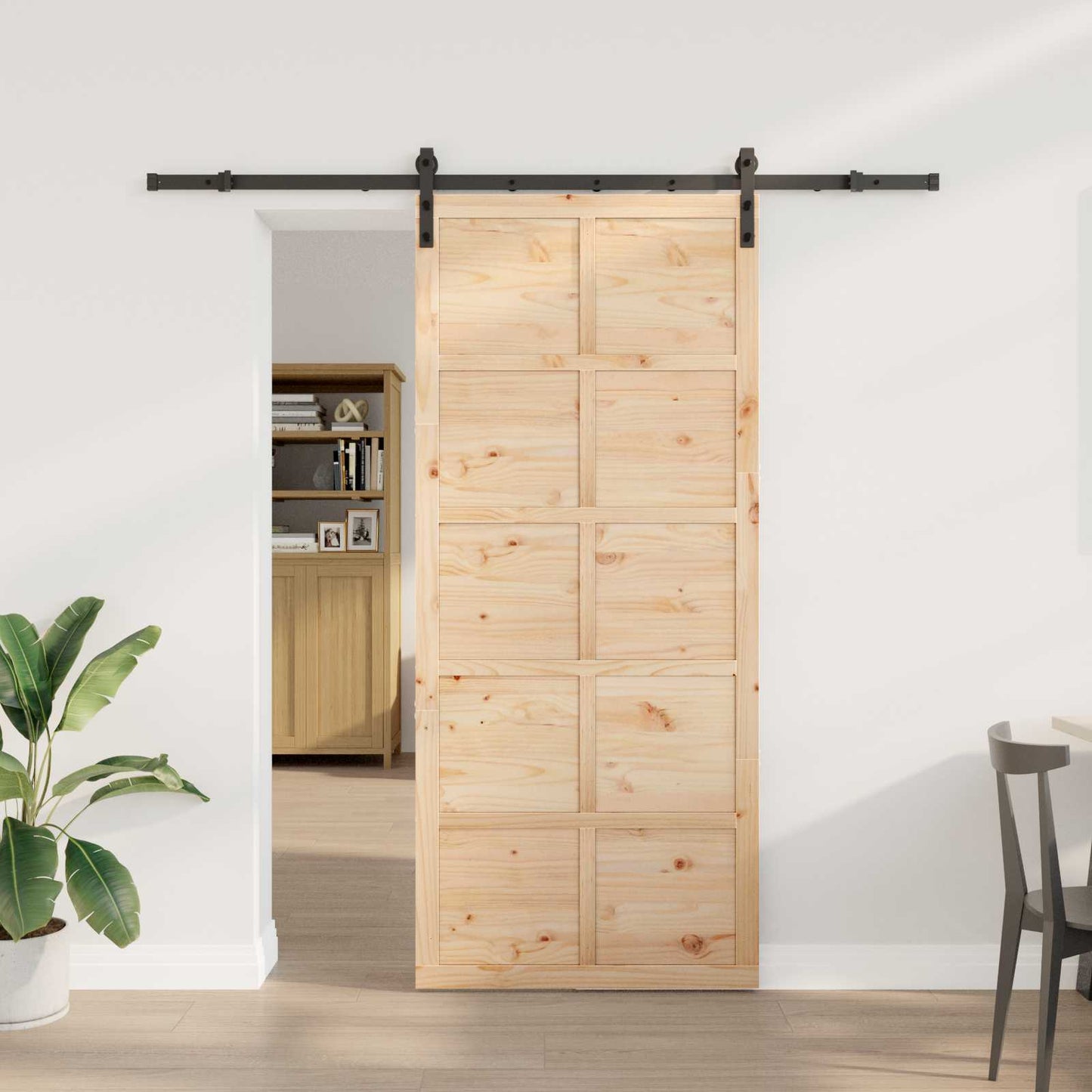 Schiebetür Natur Massives Kiefernholz