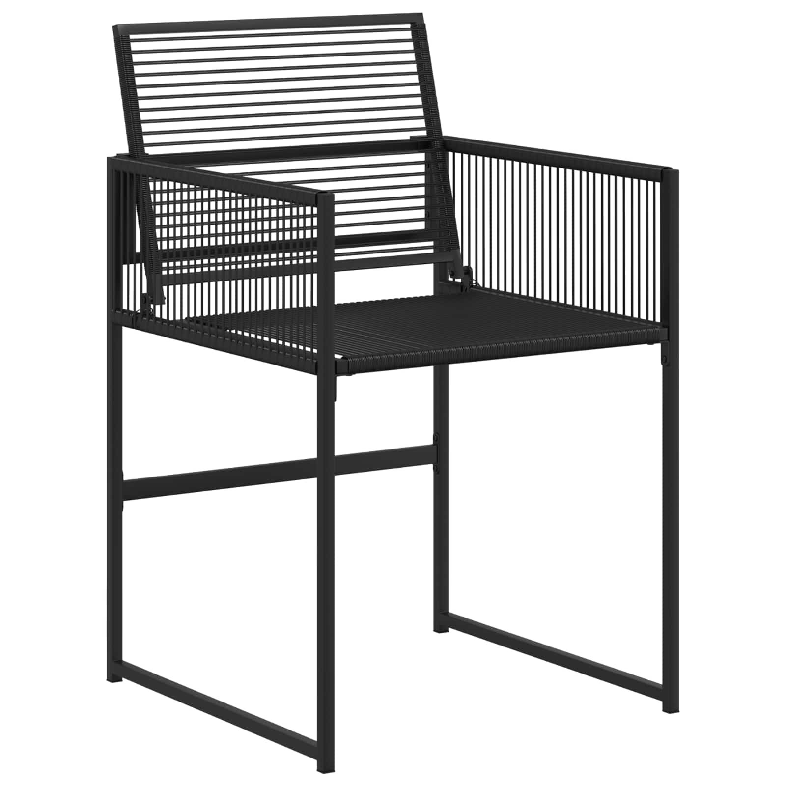 Garten Essgruppe 5 Pcs Schwarz Poly-Rattan