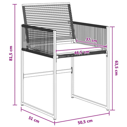 Garten Essgruppe 5 Pcs Schwarz Poly-Rattan