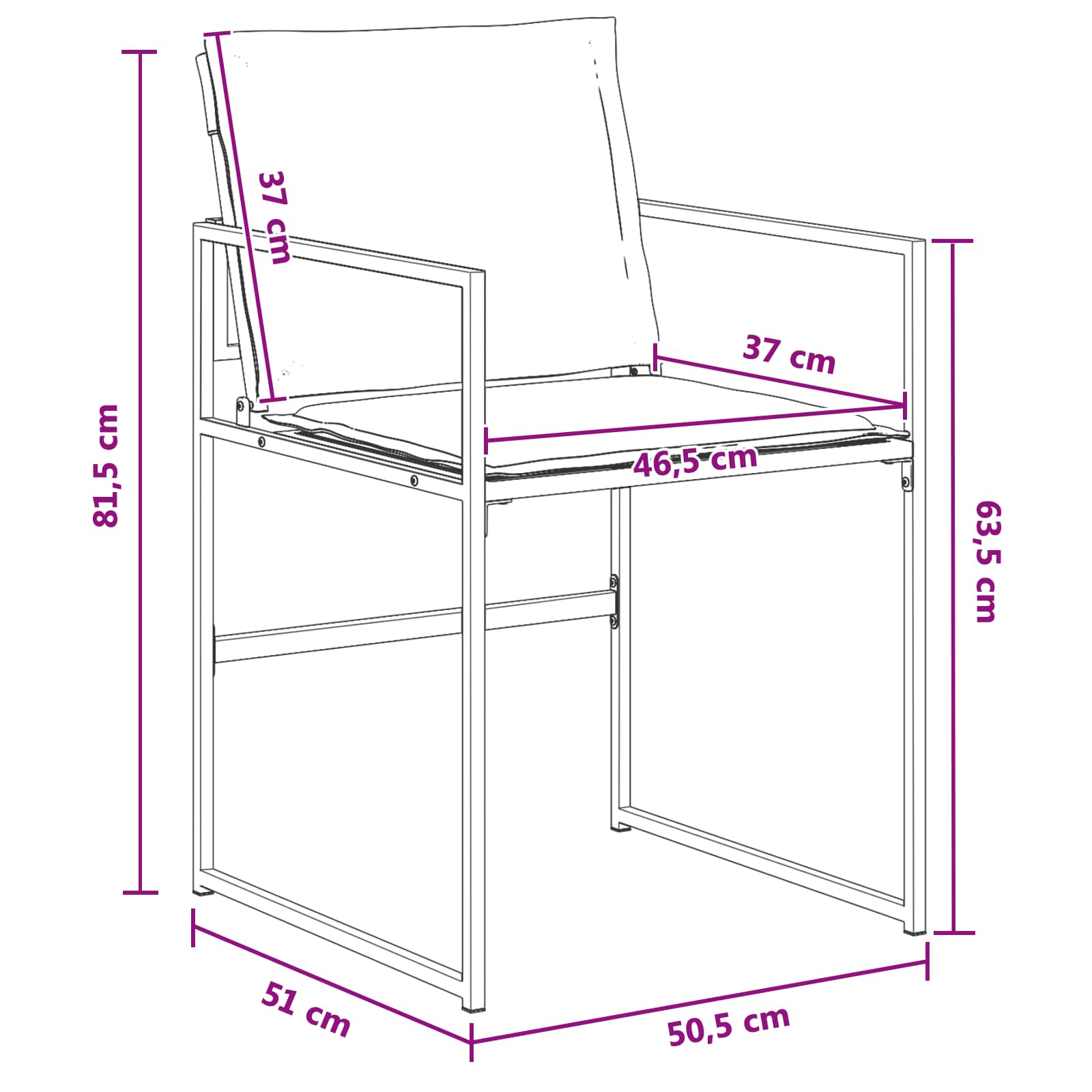 Garten Essgruppe 5 Pcs 80 X 80 X 73 Cm