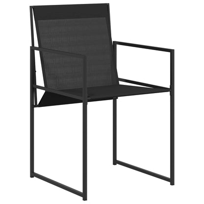 Garten Essgruppe 5 Pcs Schwarz Textilene Und Stahl