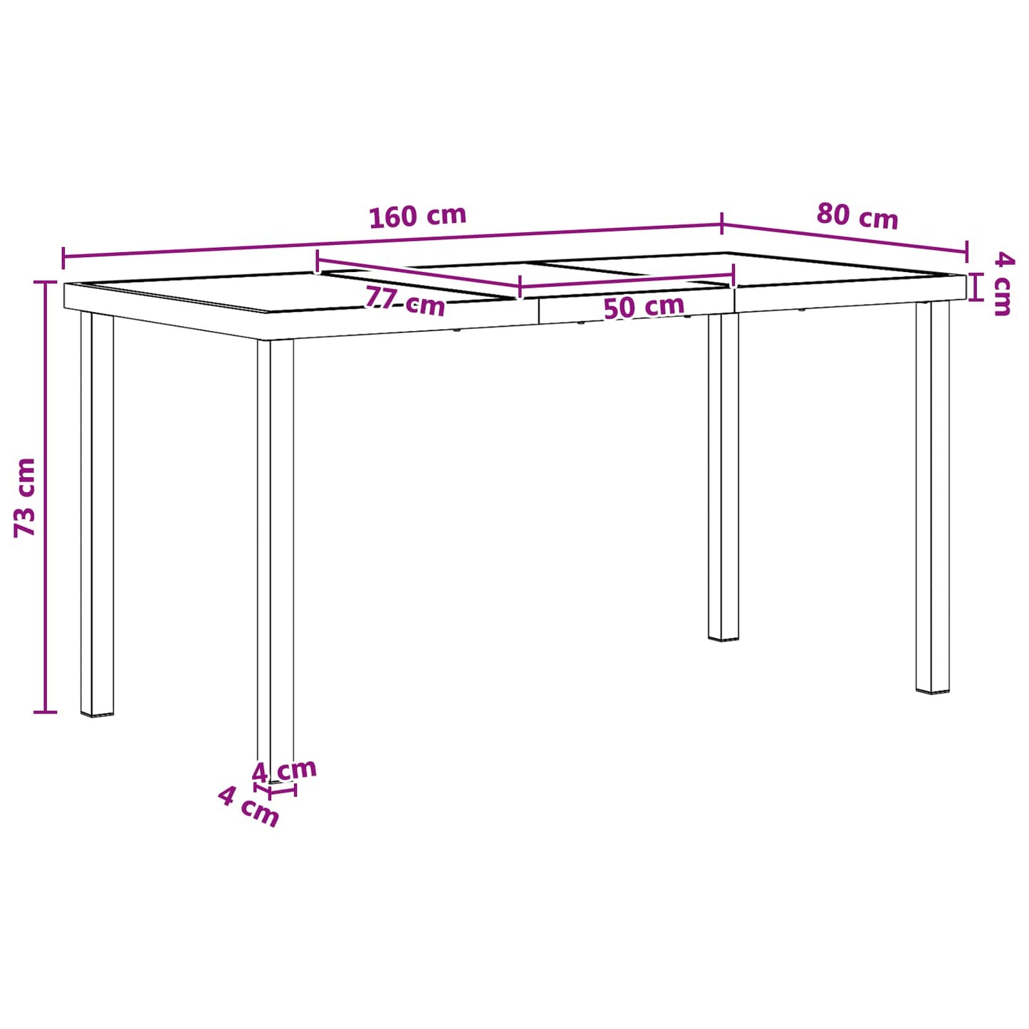Garten Essgruppe 9 Pcs Schwarz Und Anthrazit 160 X 80 X 73 Cm