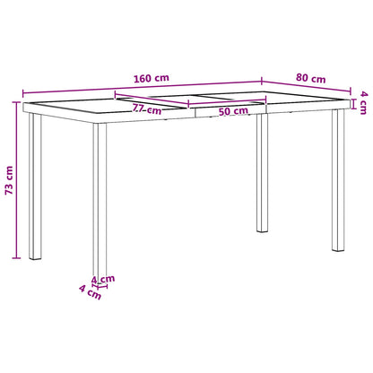 Garten Essgruppe 9 Pcs Schwarz Und Anthrazit 160 X 80 X 73 Cm