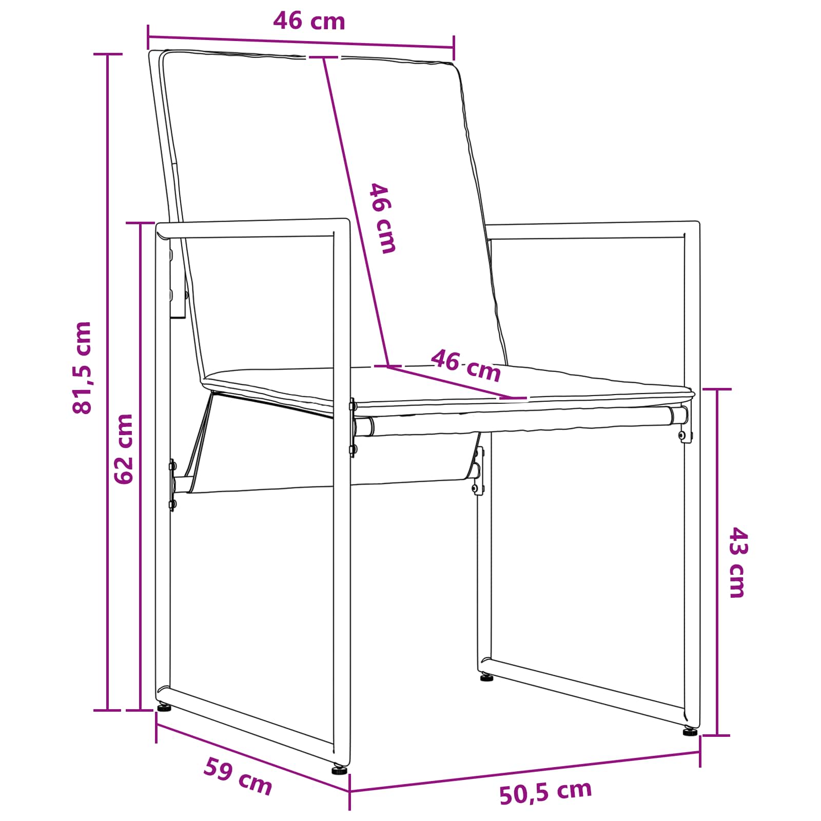 Garten Essgruppe 9 Pcs Schwarz Und Anthrazit 160 X 80 X 73 Cm