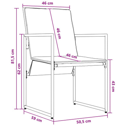 Garten Essgruppe 9 Pcs Schwarz Und Anthrazit 160 X 80 X 73 Cm