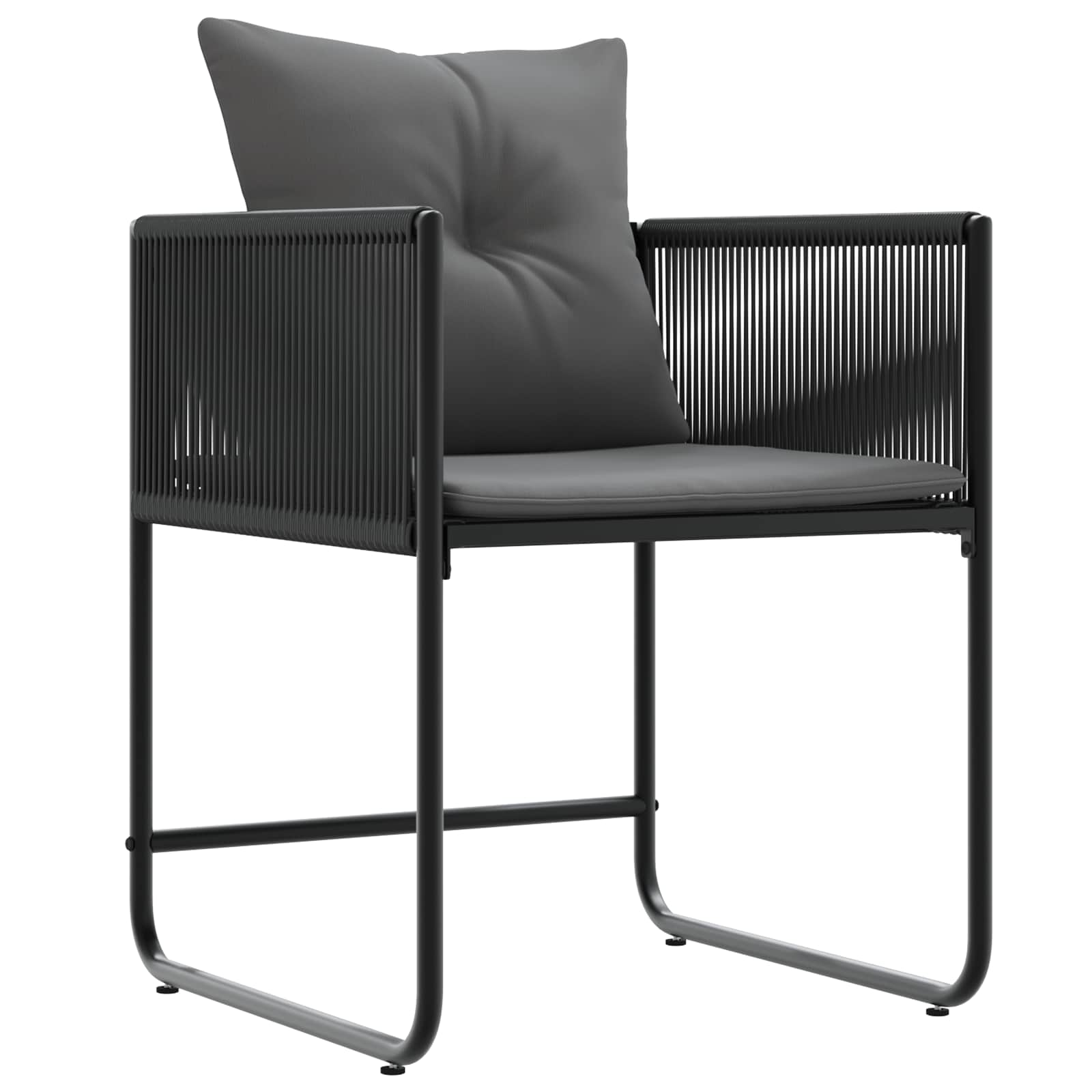 Garten Essgruppe 9 Pcs Schwarz Und Anthrazit 160 X 80 X 73 Cm
