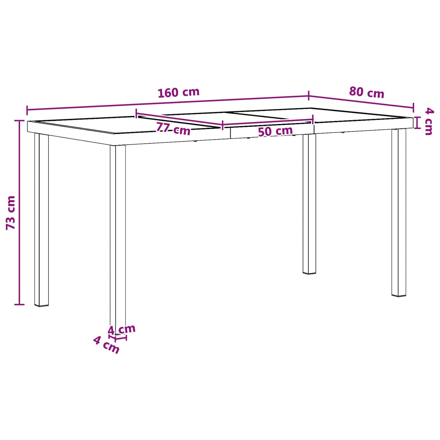 Garten Essgruppe 9 Pcs Schwarz Und Anthrazit 160 X 80 X 73 Cm
