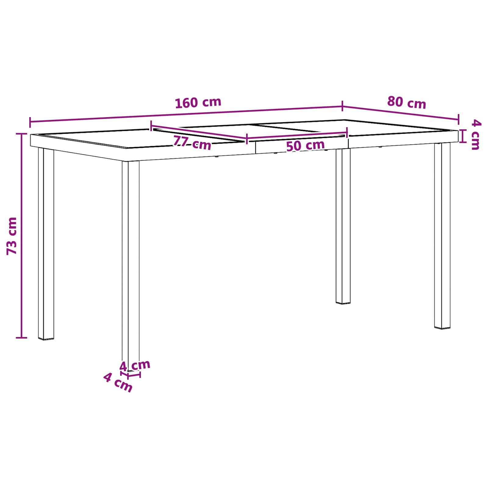 Garten Essgruppe 9 Pcs Schwarz Und Anthrazit 160 X 80 X 73 Cm