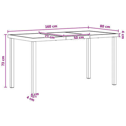 Garten Essgruppe 9 Pcs Schwarz Und Anthrazit 160 X 80 X 73 Cm