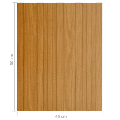 Dachpaneel 36 Pcs Natur Verzinkter Stahl