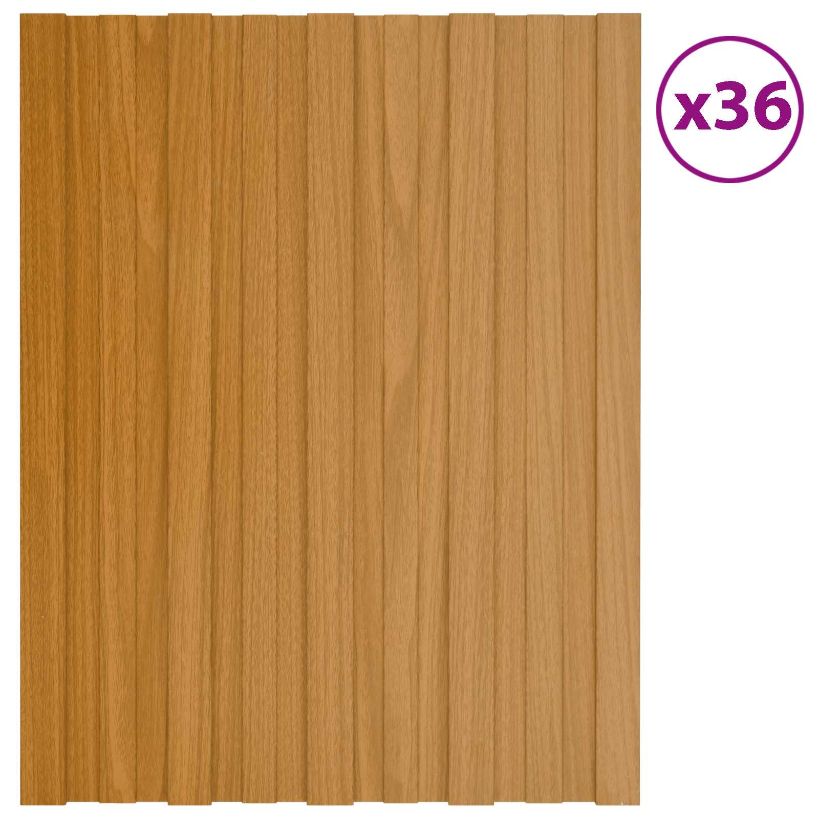 Dachpaneel 36 Pcs Natur Verzinkter Stahl