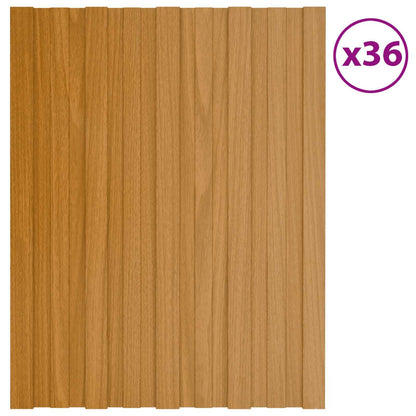 Dachpaneel 36 Pcs Natur Verzinkter Stahl