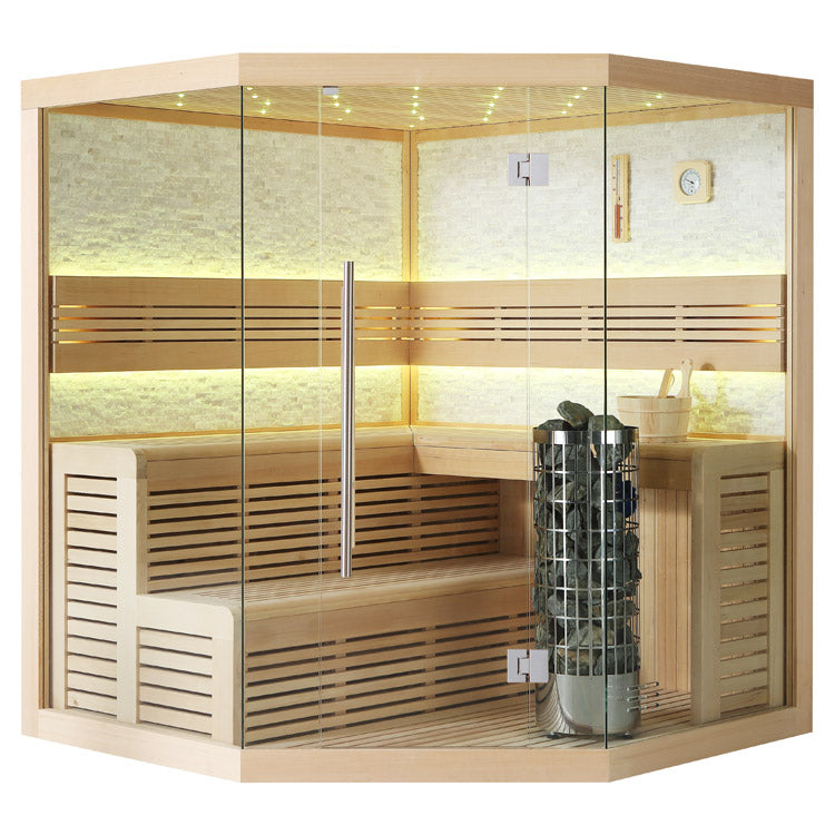 EAGO Sauna AWT E1101C Hemlock 180x180 9kW Cilindro
