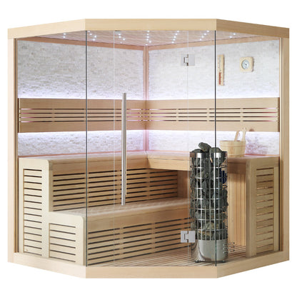 EAGO Sauna AWT E1101C Hemlock 180x180 9kW Cilindro